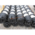 Material conveying gravity roller conveyor rubber disc return roller